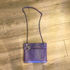 CHANEL (authentic) quilted crossbody bag - Purple